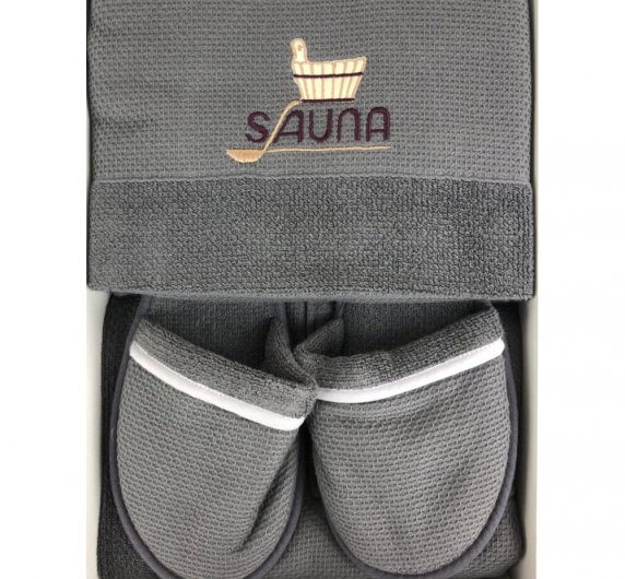 Sauna Dufour серый мужской банный комплект Maison D