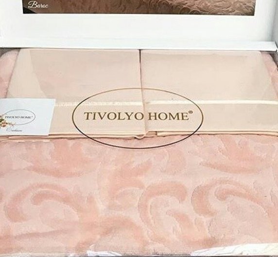 TIVOLYO HOME BAROC НАБОР НАБОР С ПОКРЫВАЛОМ ПЕРСИКОВЫЙ