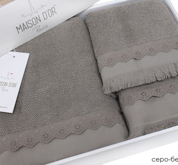Комплект полотенец (30х50, 50x100, 70x140) Melissa Maison dor