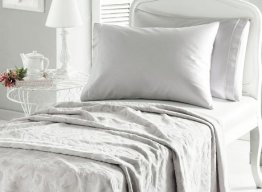 TIVOLYO HOME BAROC НАБОР НАБОР С ПОКРЫВАЛОМ БЕЛЫЙ