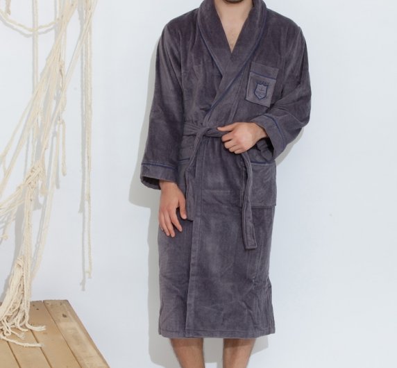 BOSWELL-БОСВЭЛЛ мужской халат с тапочками Maison Dor Турция
